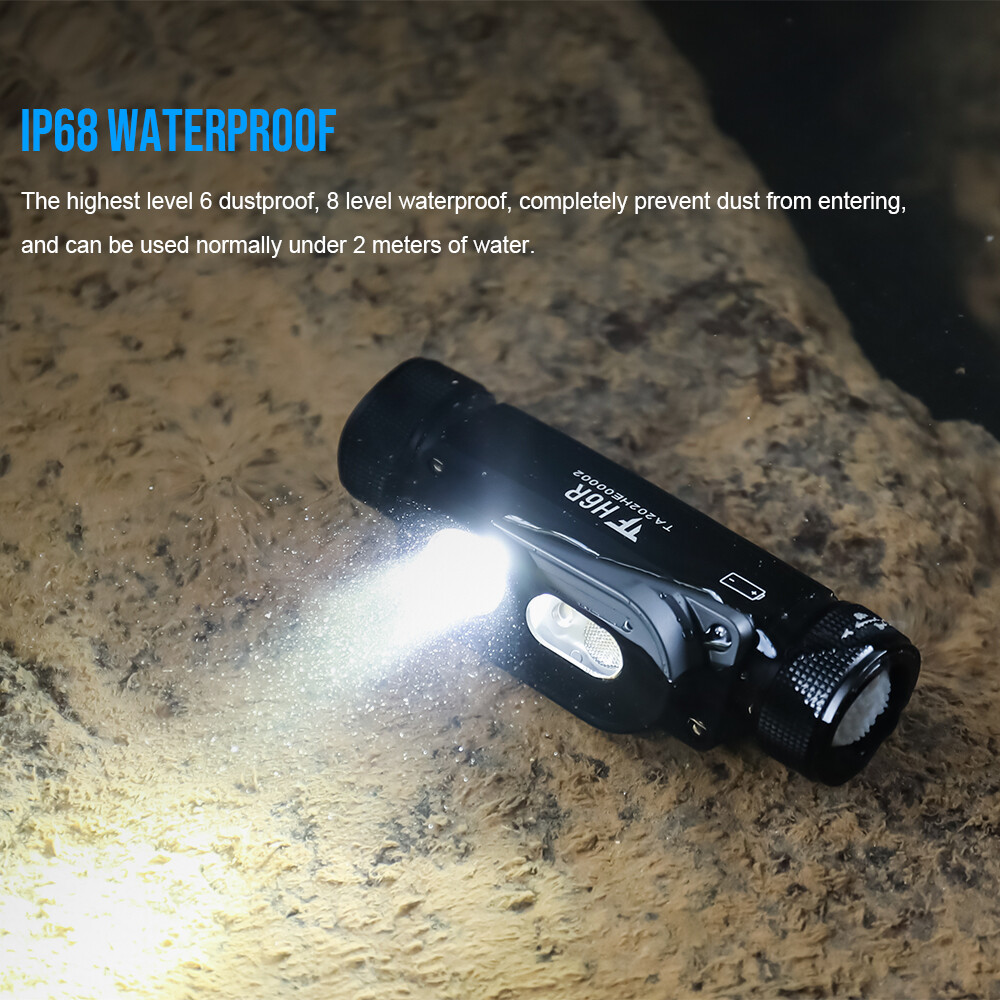 TrustFire 1350LM Rechargeable Headlamp Waterproof Headlight W/Red /Floodlight US
