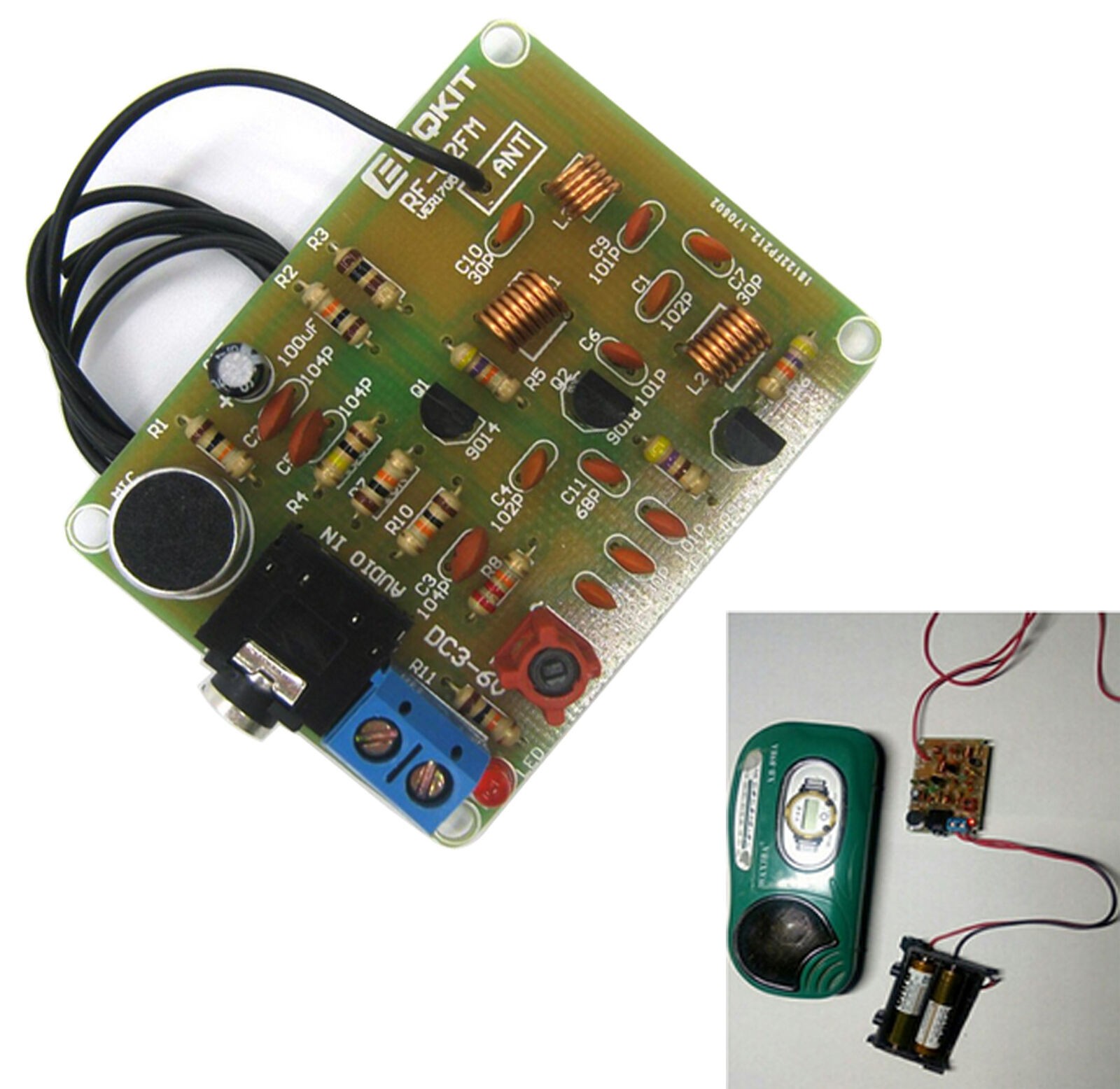 88-108MHz FM Radio Transmitter Frequency Modulation Wireless Microphone DIY