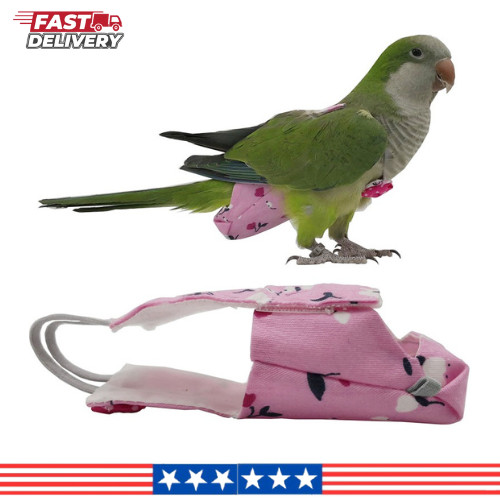 Colorful Parrot Diaper Bowtie Fruit Floral Bird Flight Suit Pigeon Pet Clothes