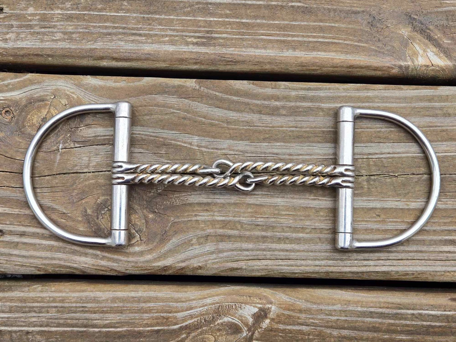 MAHEU Double Twisted Wire English Hunter Dee D Ring Snaffle Bit - 5.5" 5-1/2"