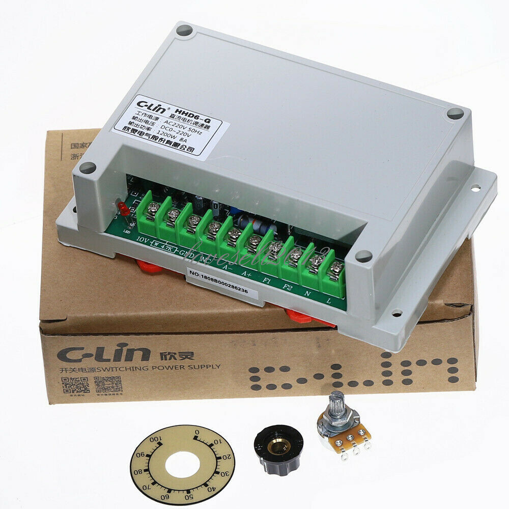 1PCS 1200W Input AC220V 8A Max Output DC 0-220V Motor Speed Controller 50Hz