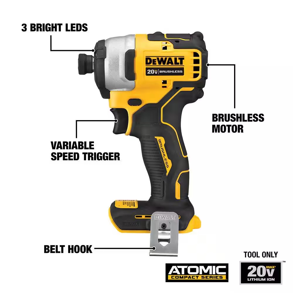 ATOMIC 20-Volt MAX Lithium-Ion Cordless Combo Kit (2-Tool) with (2) 2.0Ah Batter