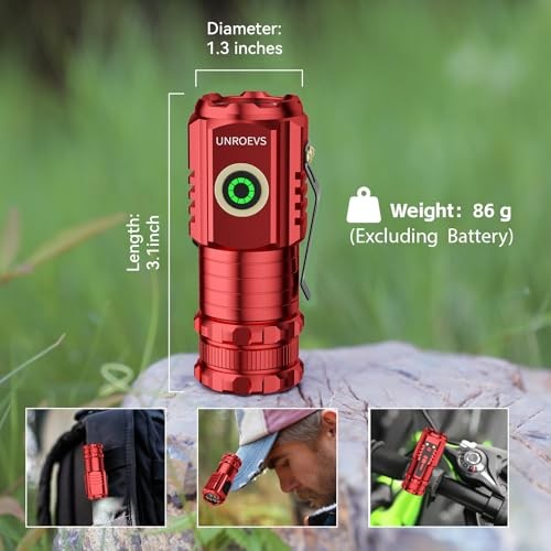 2550 Lumens Mini Flashlight XC01 with Magnetic Base - 5 Modes - Super Bright