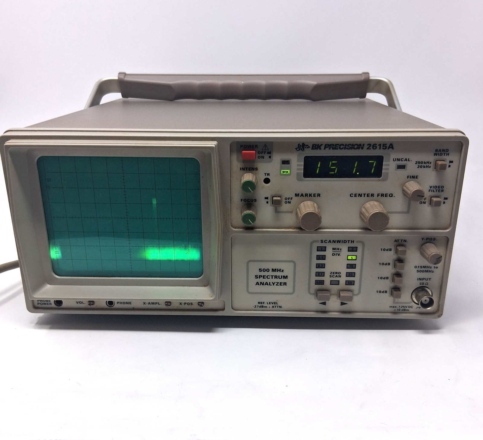 BK Precision 2615A 500mhz Spectrum Analyzer Tested Works Made in USA