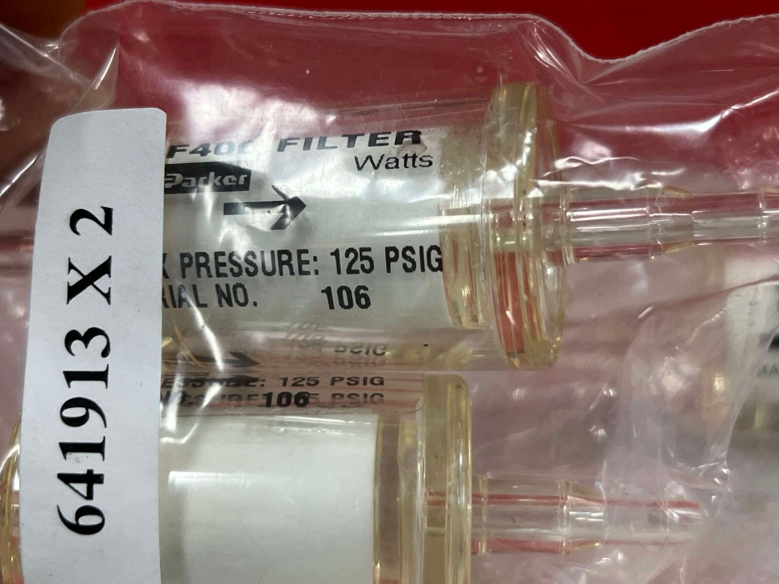 BD BIOSCIENCE 641913 PARKER F400 125psig INLINE FILTER