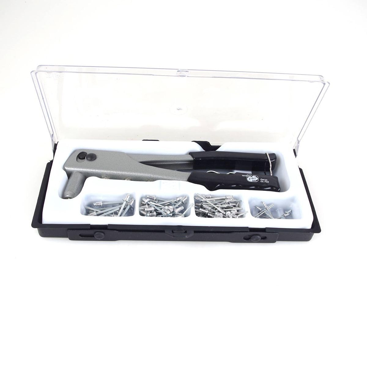 Riveter set including 100 rivets