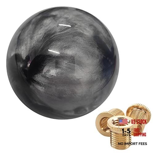 Round Ball Marble Style Shift Knob Universal Manual Shift Knob Spherical Gray