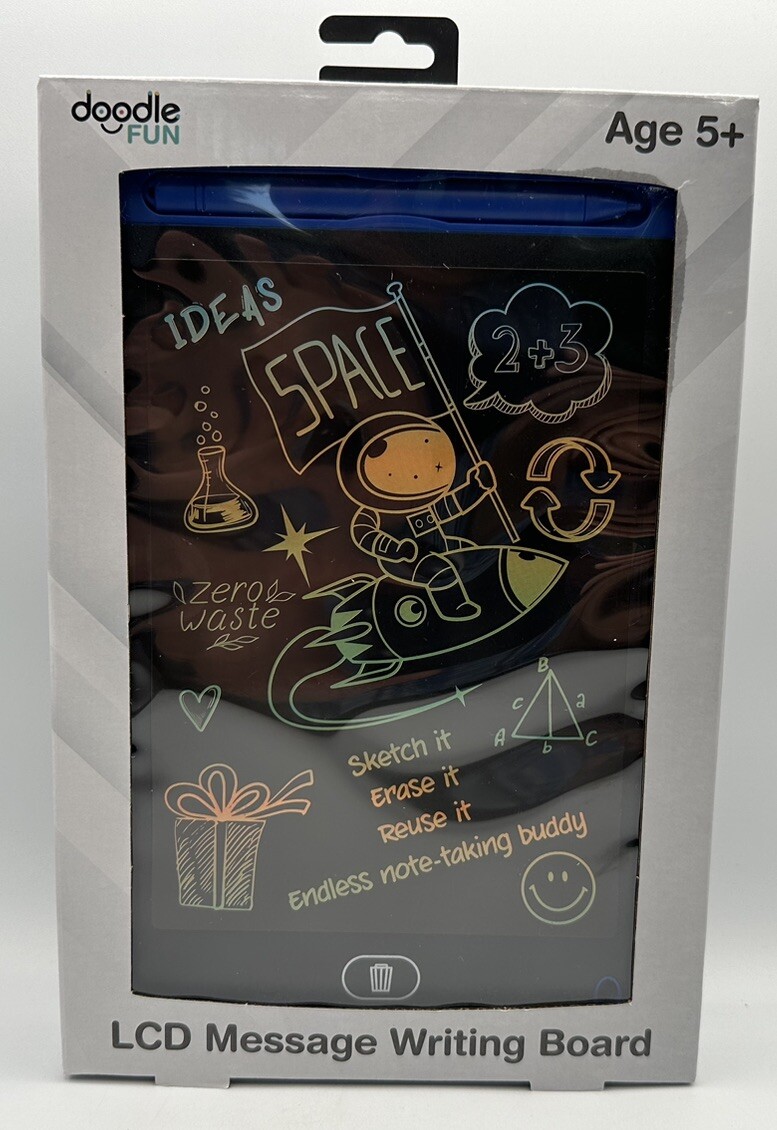 Doodle Fun LCD Message Writing Board 5.7”(W)x 9”(H) Many Uses Free Shipping New