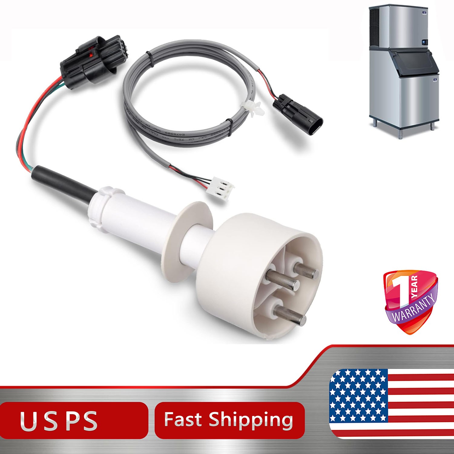 000016053 Ice Water Level Sensor Probe Kit Harness for Manitowoc Ice Machines