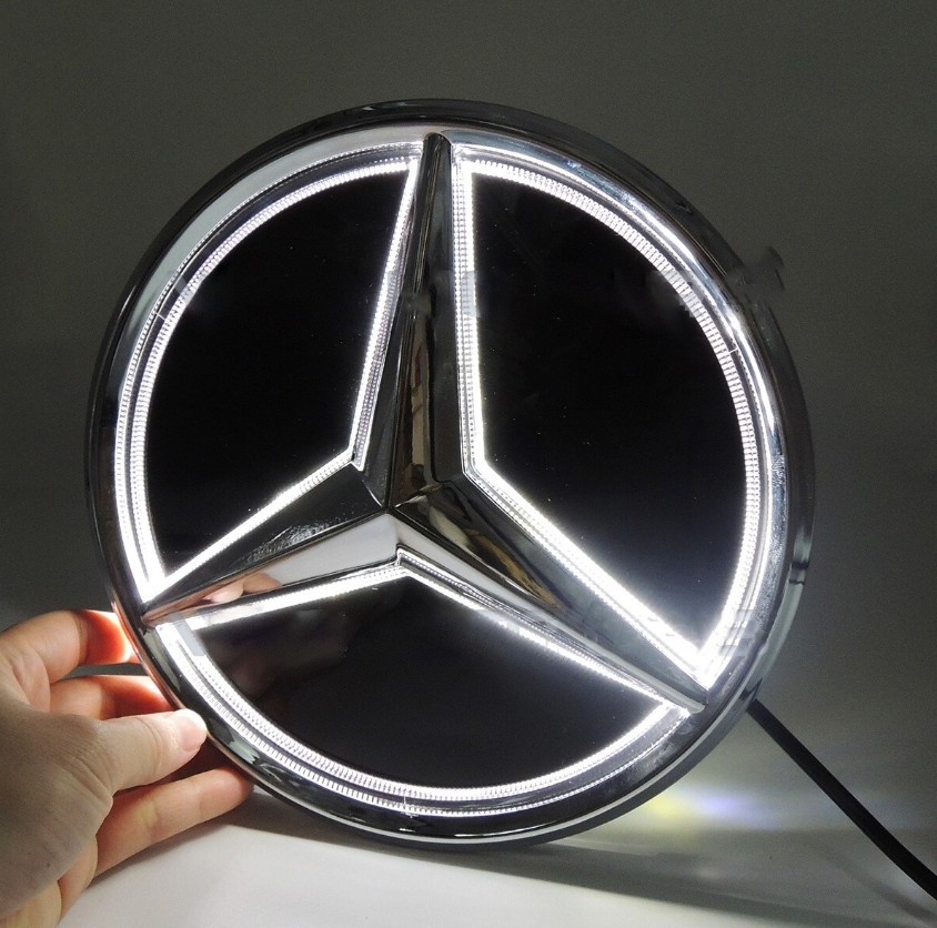 For 2019-22 Mercedes Benz W205 W177 Illuminated Mirror Star Emblem Grille Badge