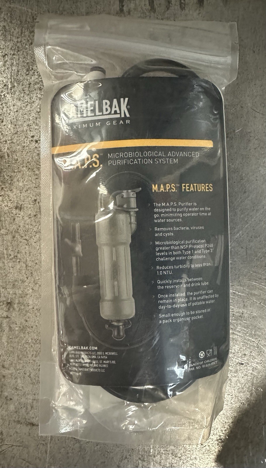 NEW Camelbak M.A.P.S. Portable Tactical Camping Water Purifier Filtration System