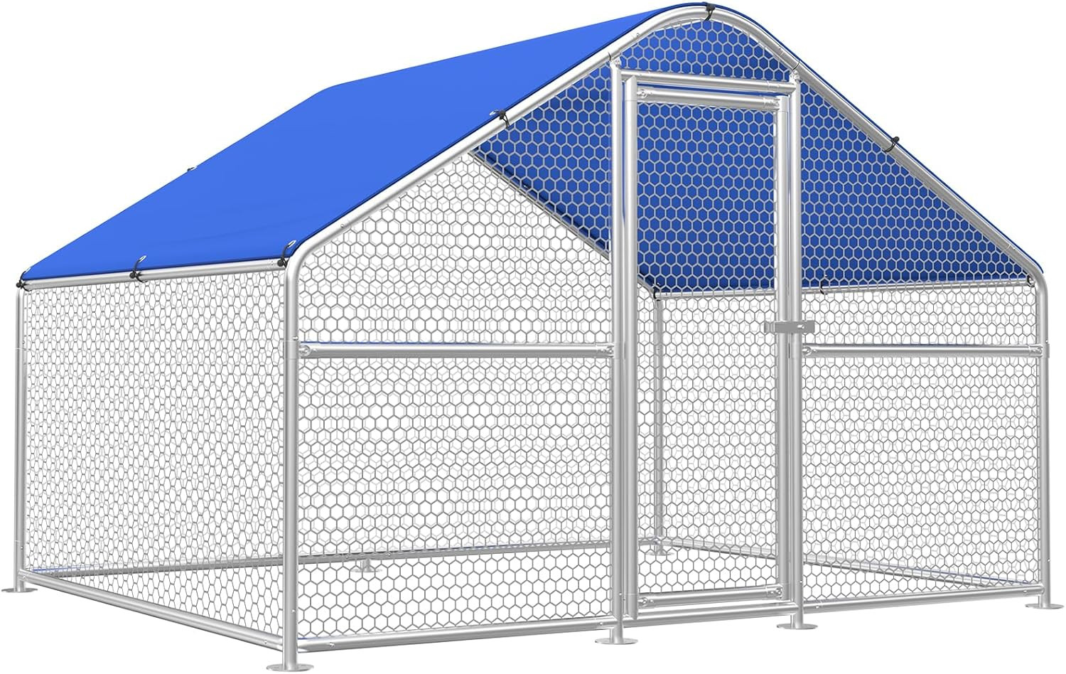 Large Metal Chicken Coop with Hexagonal Chicken Wire, Chicken Coop Run Pen for Y