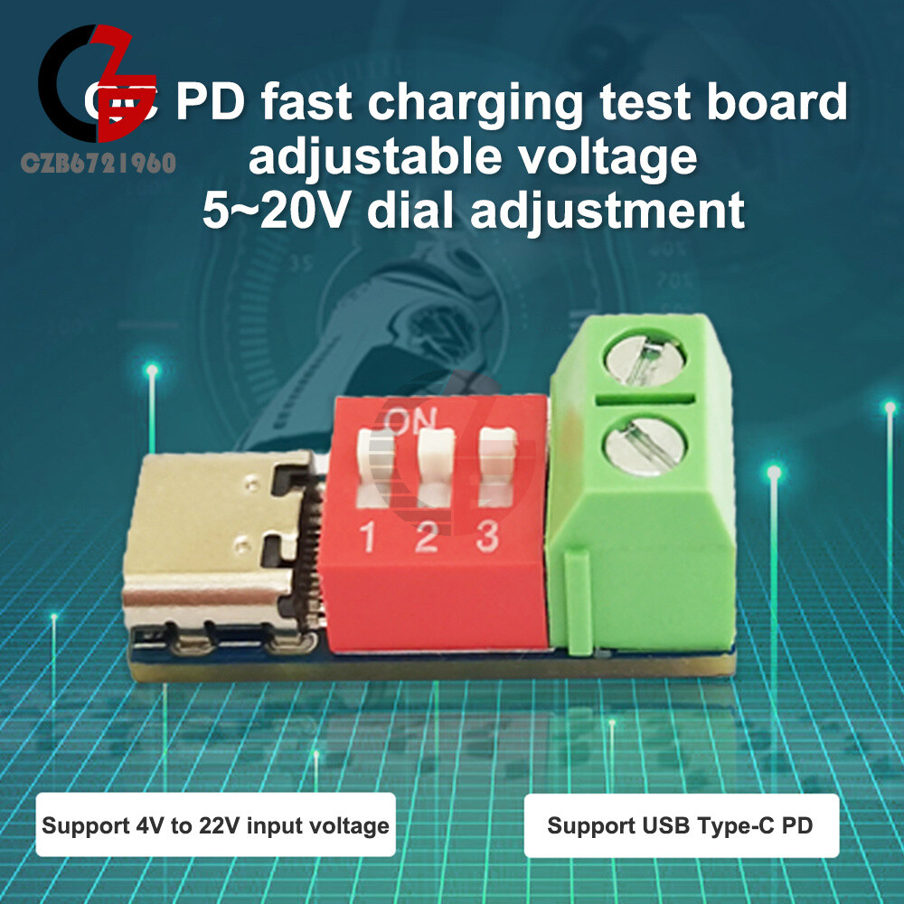 10PCS USB Type-C PD QC PD decoy Fast Charging Test Board Adjustable Voltage 5~20