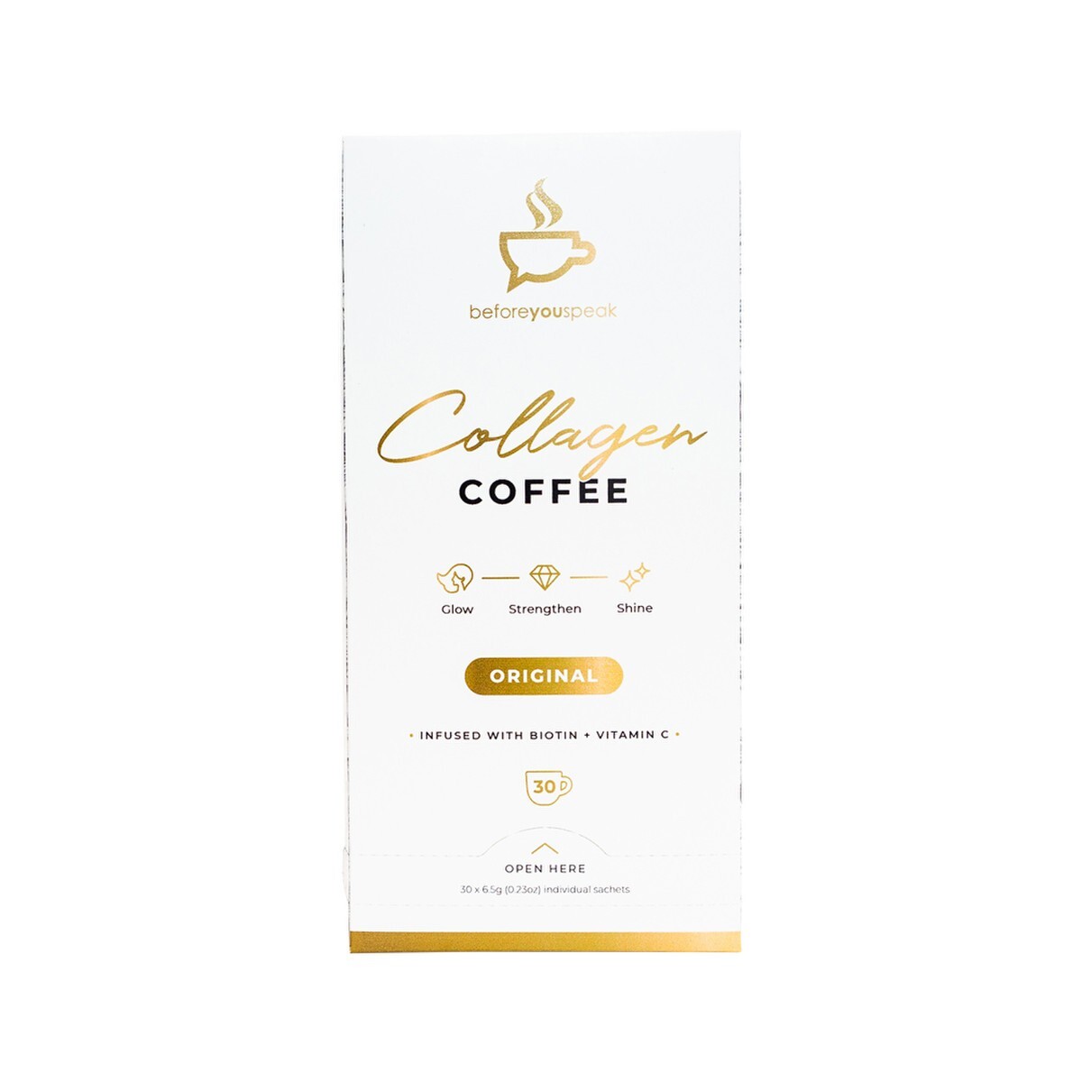 New Before You Speak Collagen Coffee Original 6.5g x 30 Pack