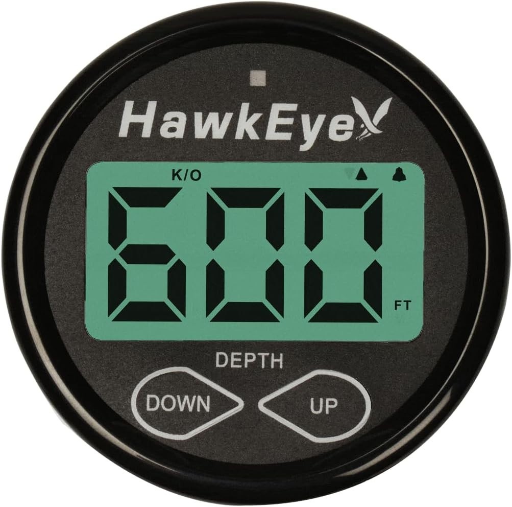 LCD Depth Sounder with Dual Mount Transducer for Fiberglass and Aluminum Hulls
