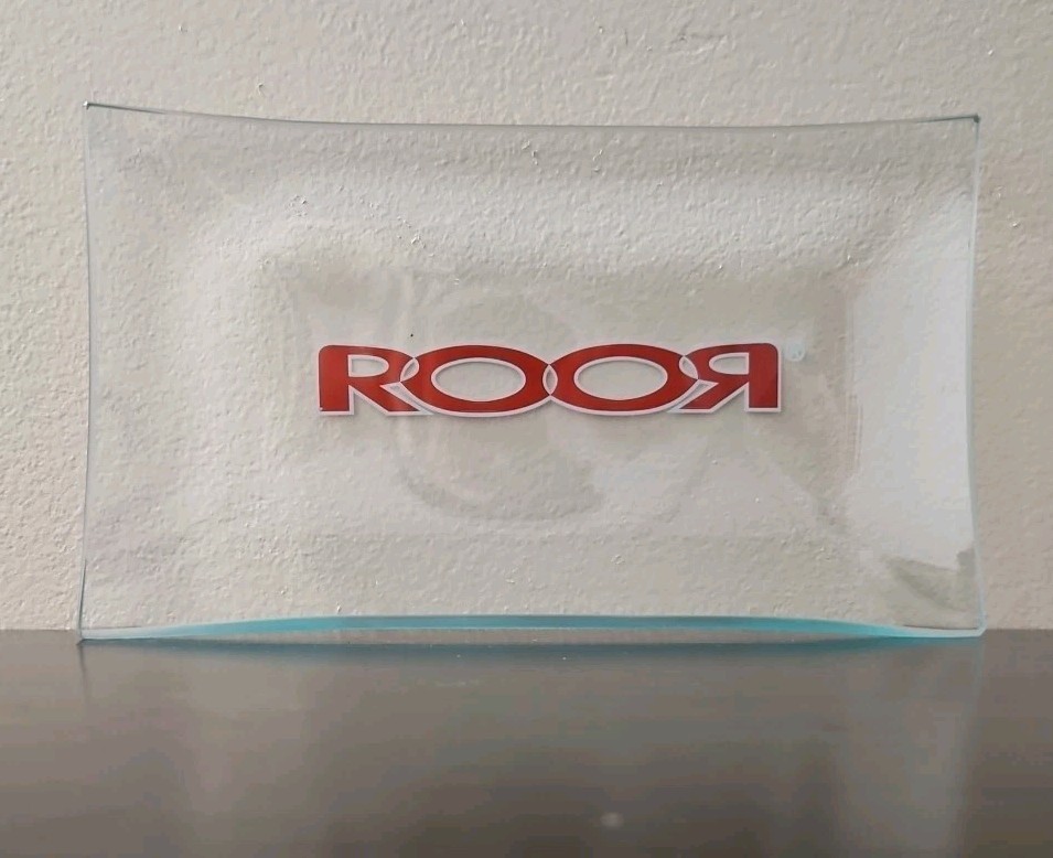 Roor Glass Red Cigarette Rolling Tray Small 10 Inch