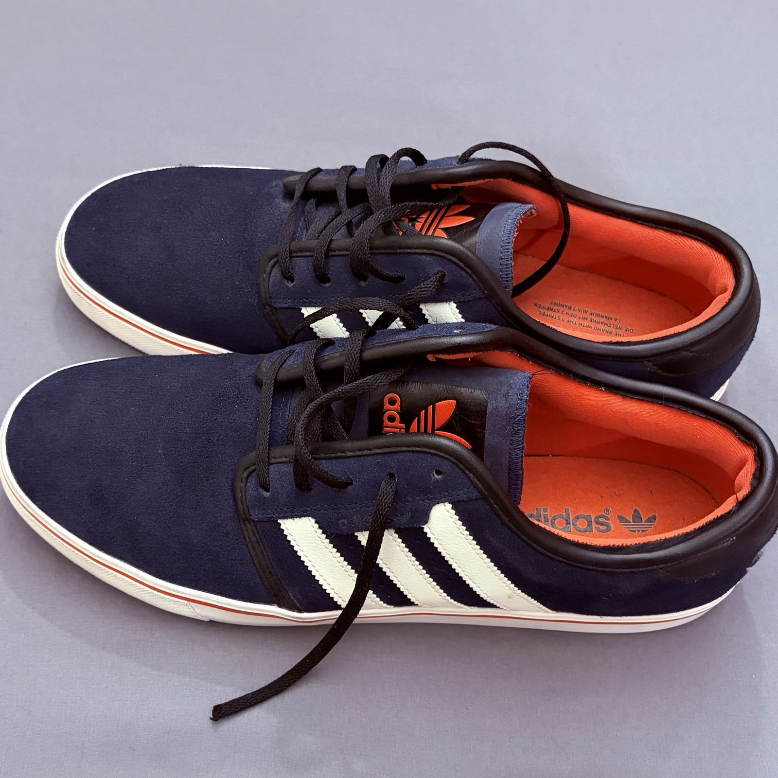 adidas Originals Seeley Size 12 Men’s Navy Suede Skate Shoes