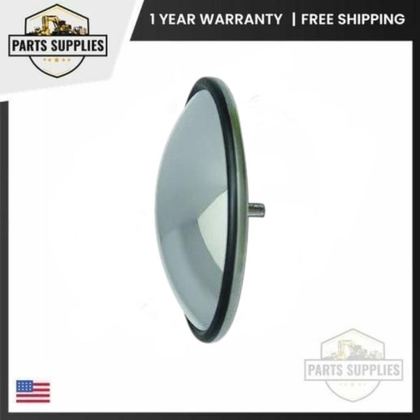 8.5" Semi-Bubble Convex Mirror Stainless Steel With Center Stud Mount For Truck