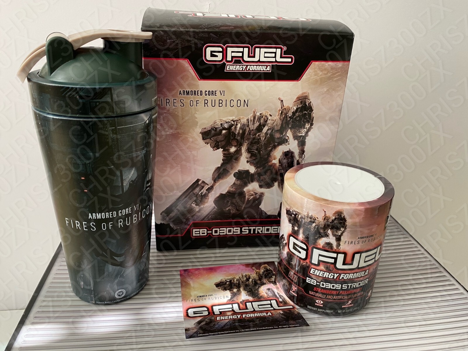GFUEL ARMORED CORE VI 6 EB-0309 STRIDER Collector's Box Metal Shaker Tub G FUEL