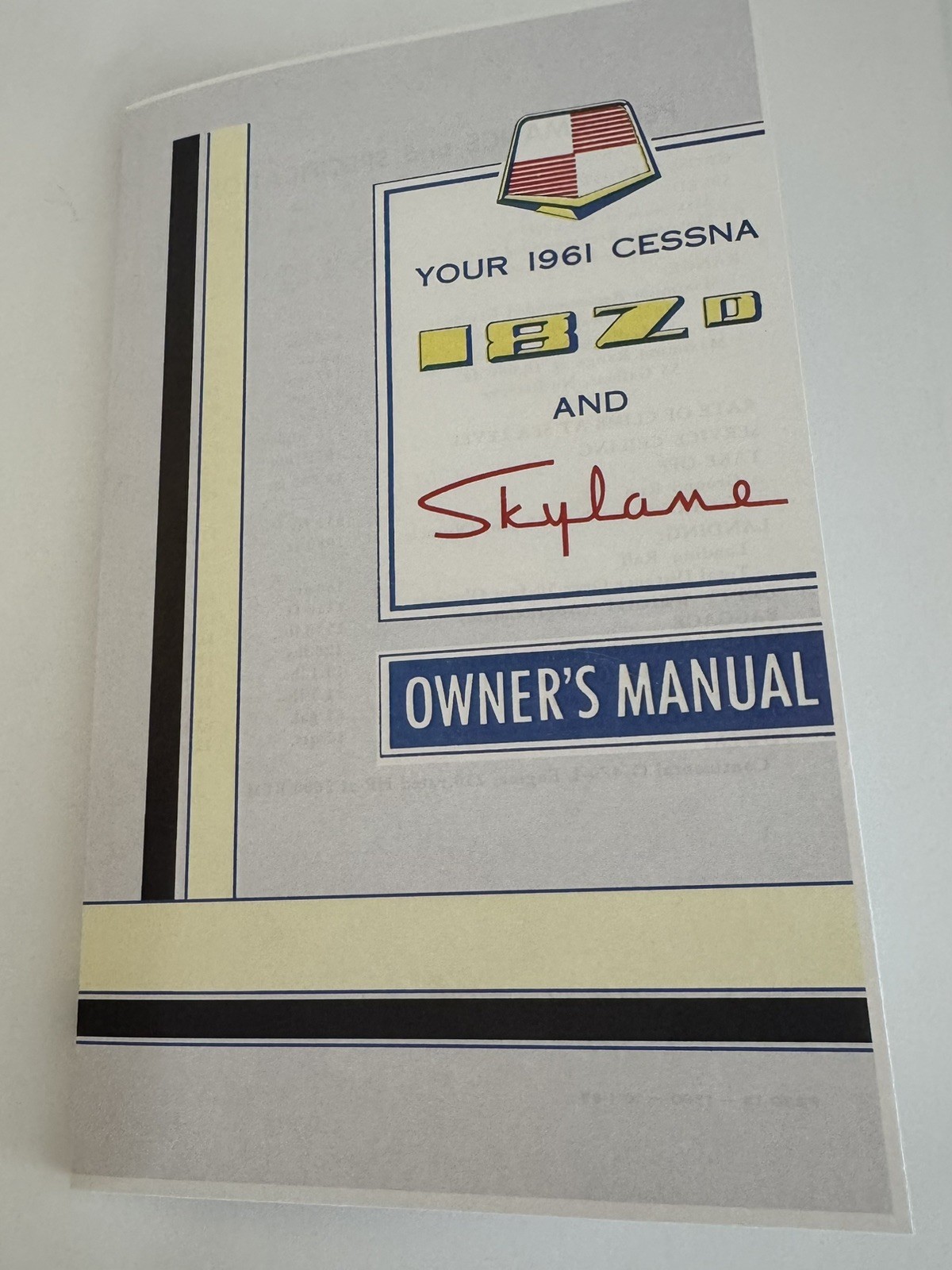 Cessna 182D Skylane 1961 Owner's Manual Copy