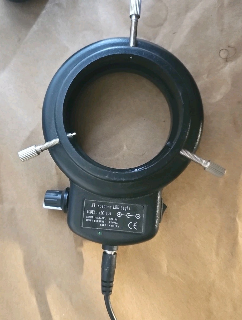 Unitron Z850 Stereo Microscope and Pole Stand with LED And Ring Light Attachment