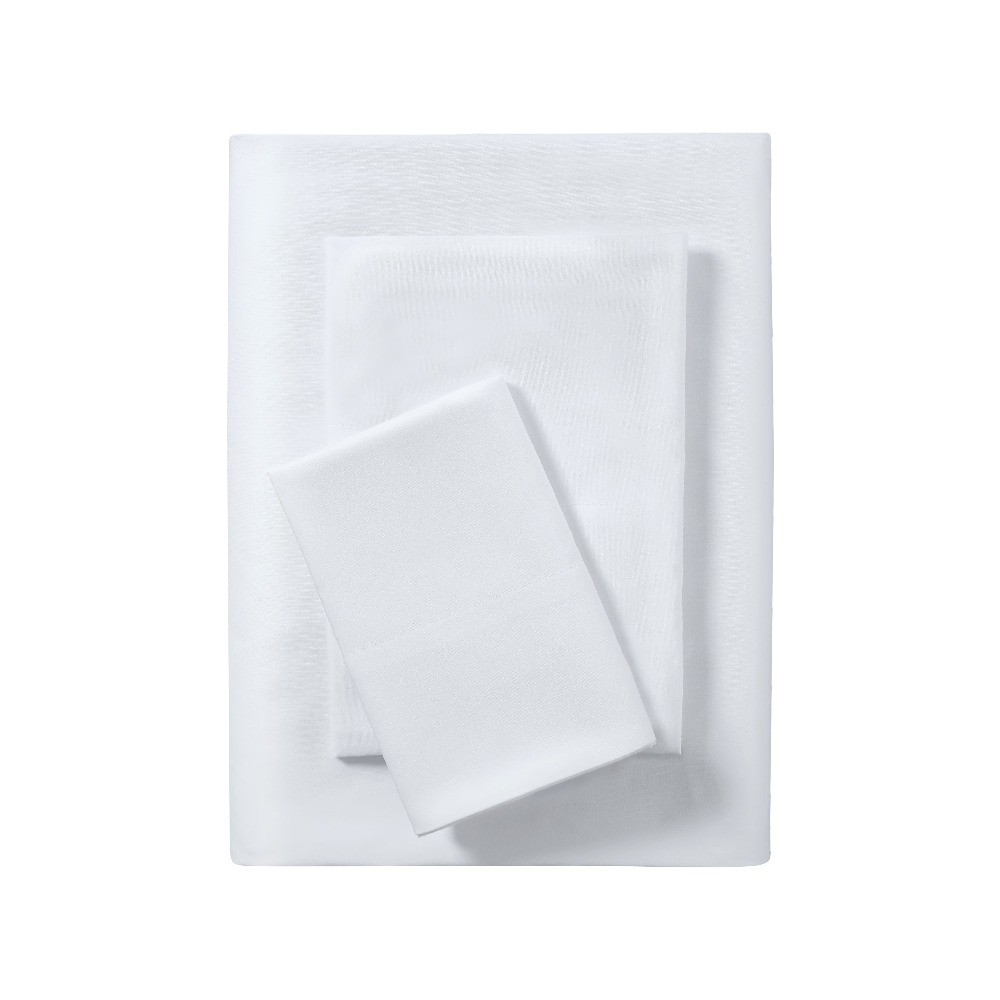 fort Chill Microfiber Bed Sheet Set, Twin, White, 3 Piece