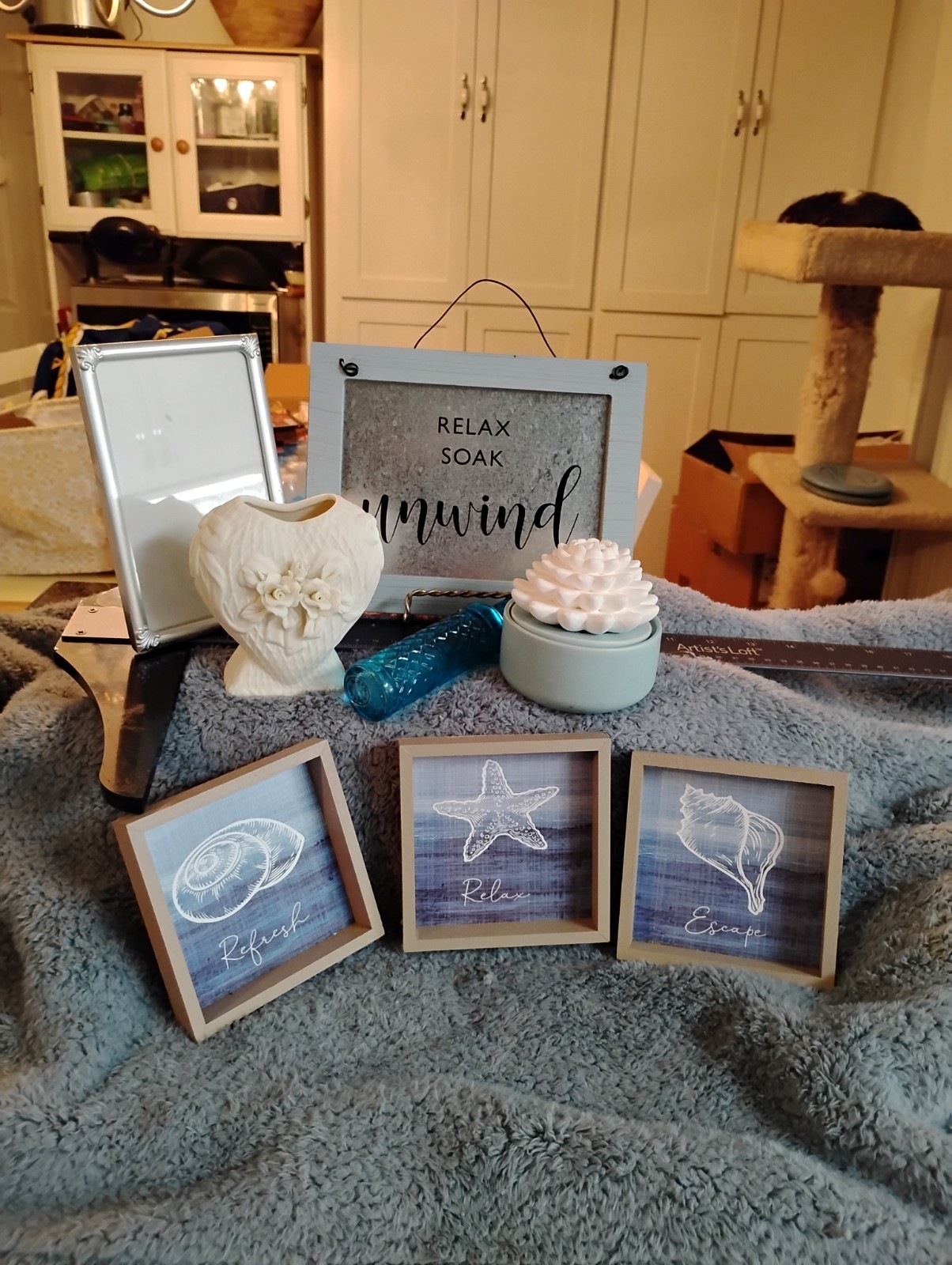 Lot Of items For Teal Bathroom Decorations 8 Items