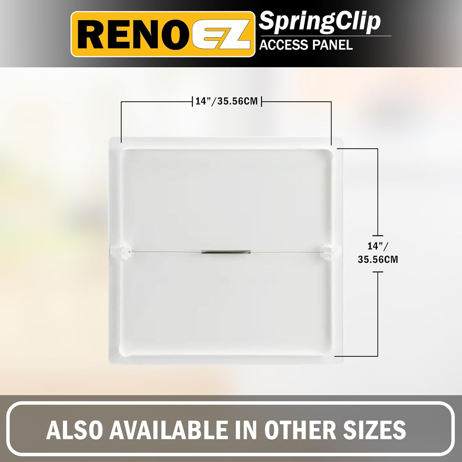 14x14" Plastic Access Panel with Spring Click - No Tools Needed, 10 Pack