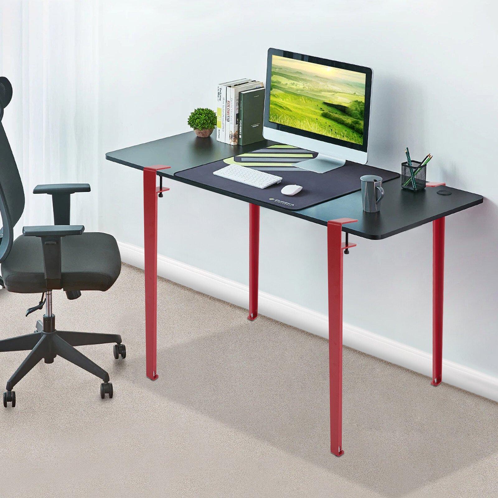 Adjustable Table Legs Table Clamp Legs F-shaped Table Legs 71cm/28in RED
