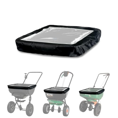 Broadcast Spreader Cover with PVC Transparent Window,Waterproof W:25.9"XD:25.9"