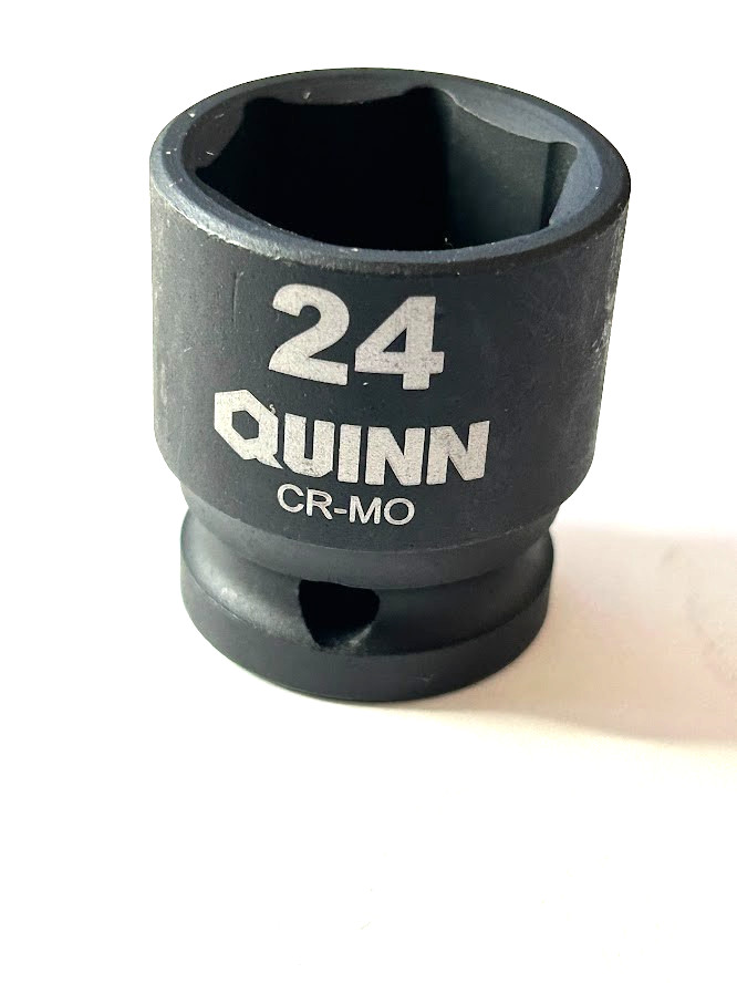 Quinn 24 mm x 1/2"  Dr  Impact Socket - 6 Point - Free USA Shipping