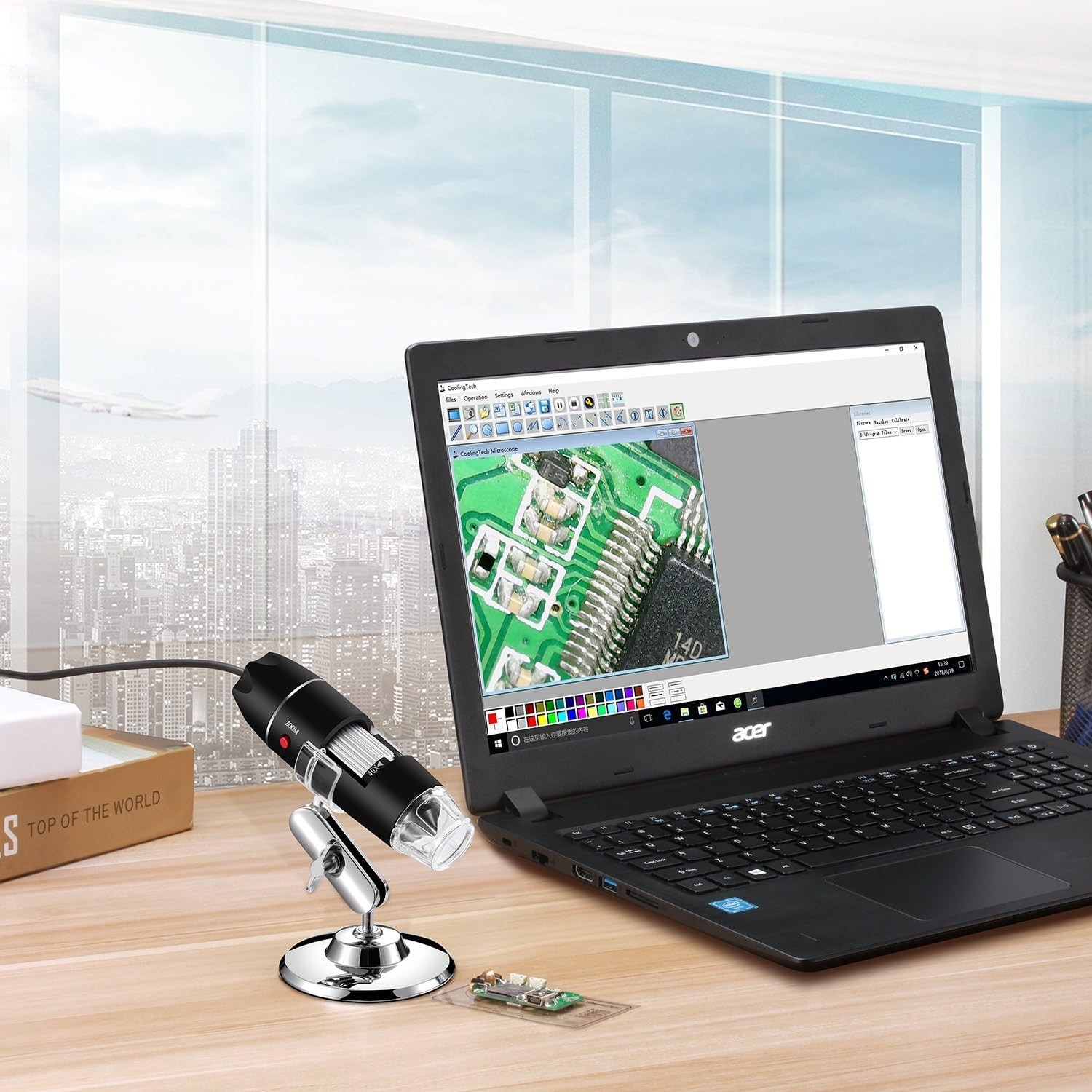 Advanced USB Microscope with 8 LED Lights and Wide Compatibility for Users