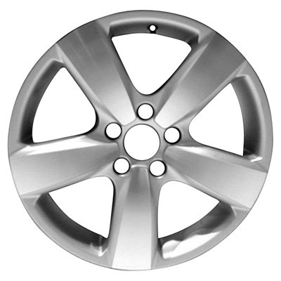 Wheel Silver Painted and Machined Aluminum 6000 Alloy T6 310 Mpa or 45000 Psi