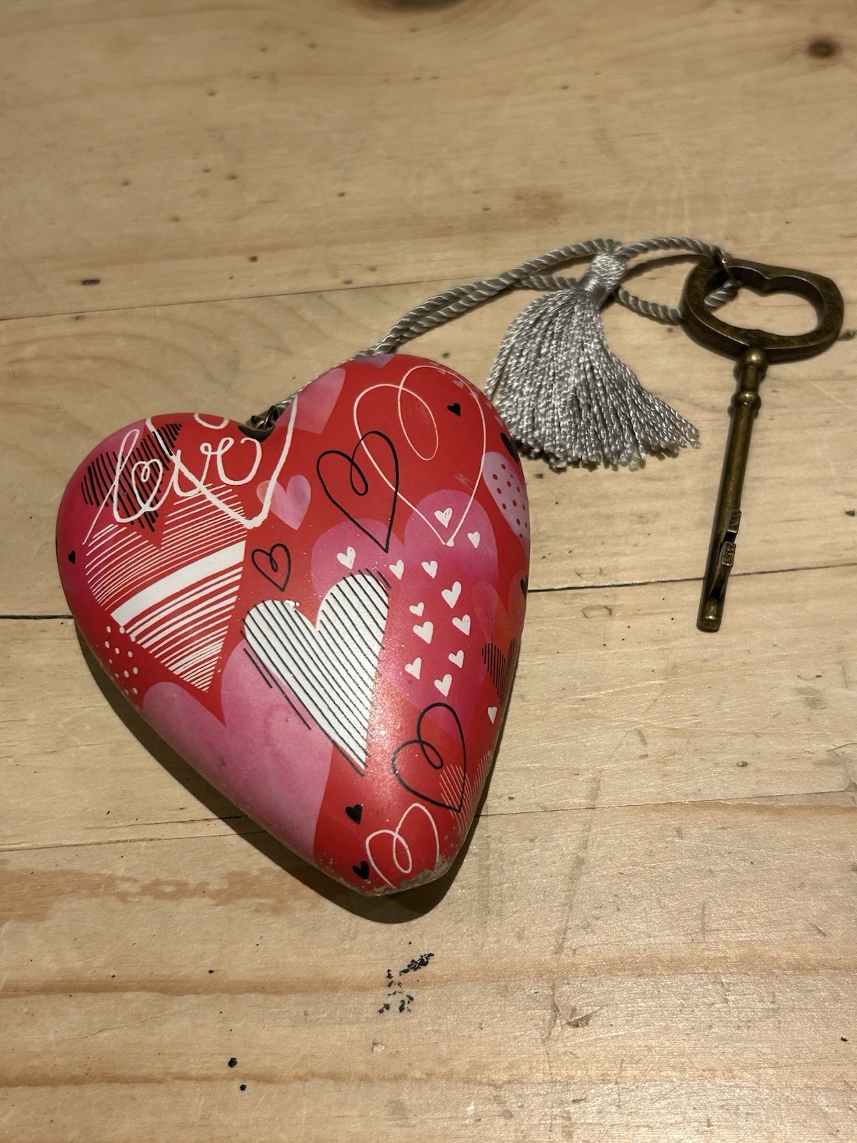 Margaret Berg Art Hearts Scarce Heart Motif Key to The Heart Ornament  Decor