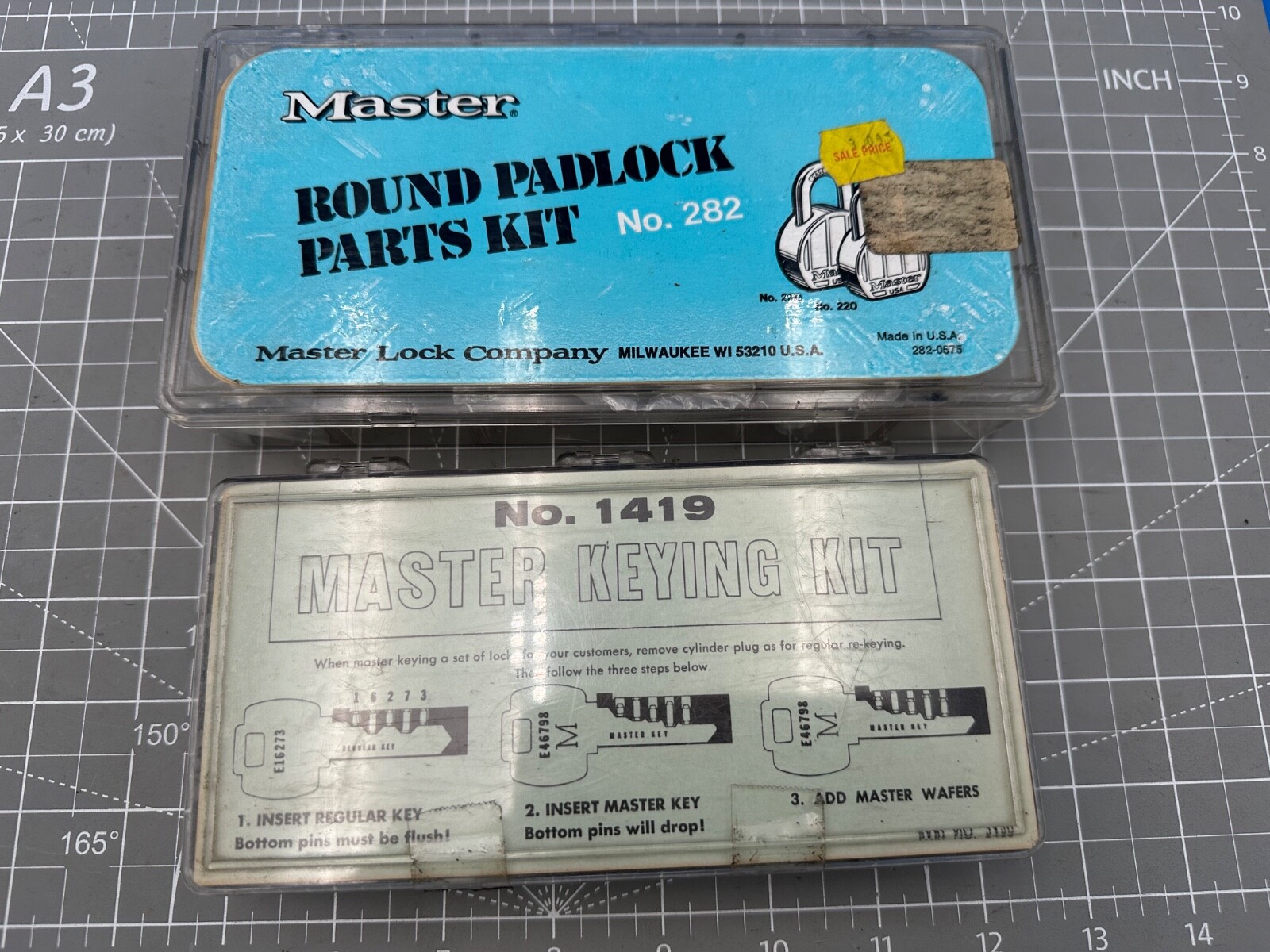 LOCKSMITH LOT - 2 PINNING KITS- MASTER #282 AND MASTER #1419