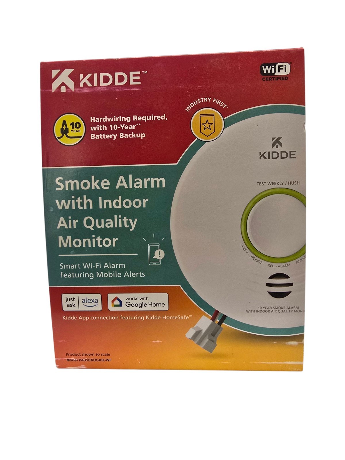 Kidde 21032069 Smart Hardwired Wi-Fi Enabled Smoke Detector NEW