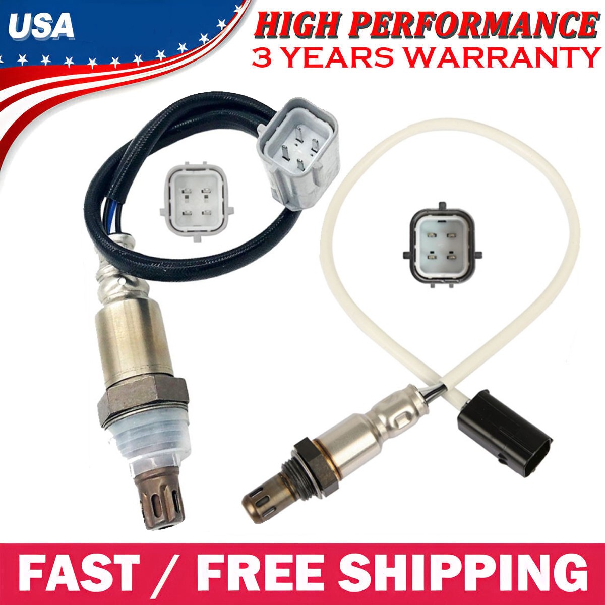 For 2008 2009 2010 Nissan Rogue 2.5L L4 2PCS Upstream+Down O2 Sensor 1821382Z00