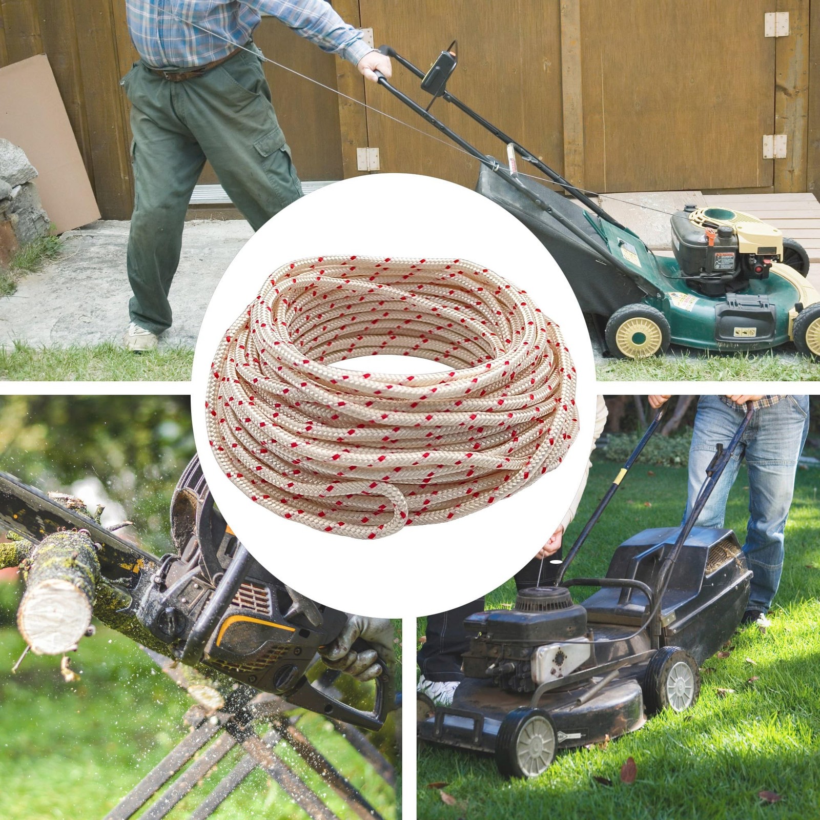3mm Pull Cord Starter Rope 12M Recoil String for Chainsaw Trimmer Edger Weed ...