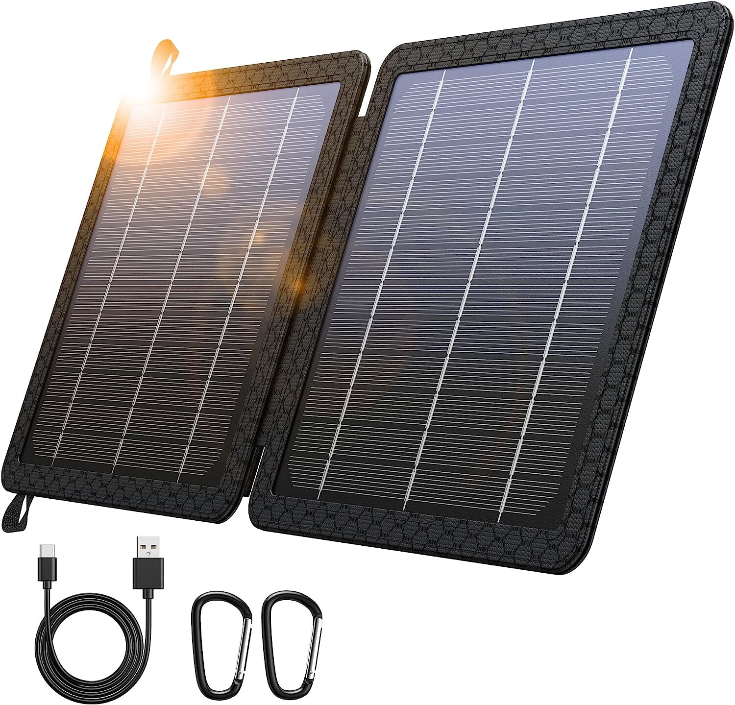(Open Box) 10W Portable Solar Charger Waterproof Foldable Solar Panel