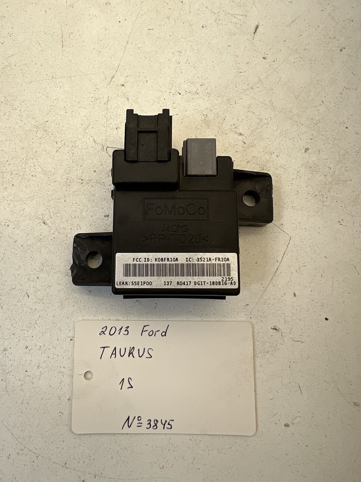 2013 Ford Taurus Anti Theft Keyless Enter Module OEM.