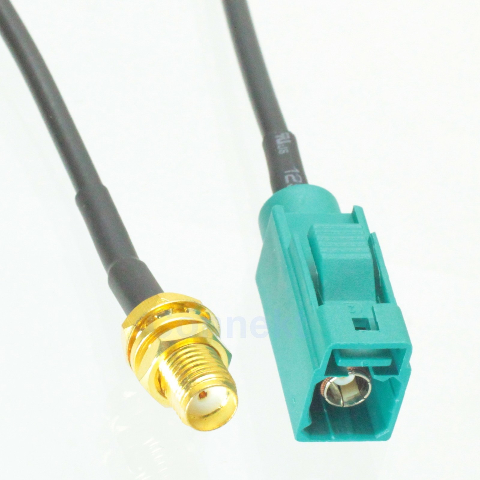 Fakra SMB Z 5021 female jack to SMA female 6" RG174 pigtail cable Neutral coding