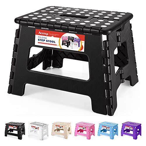 Foldable Step Stool Small Collapsible Folding Durable Fold Up Heavy Duty No