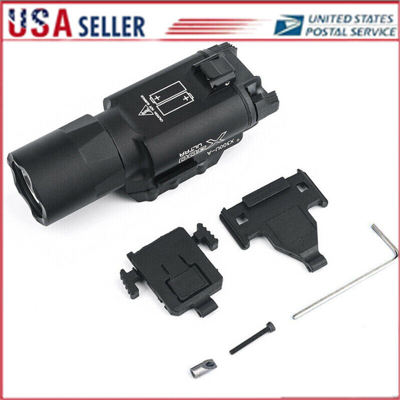 500LM LED Weapon Flashlight Gun 20mm Picatinny Rail Torch for rifle Pistol 300U