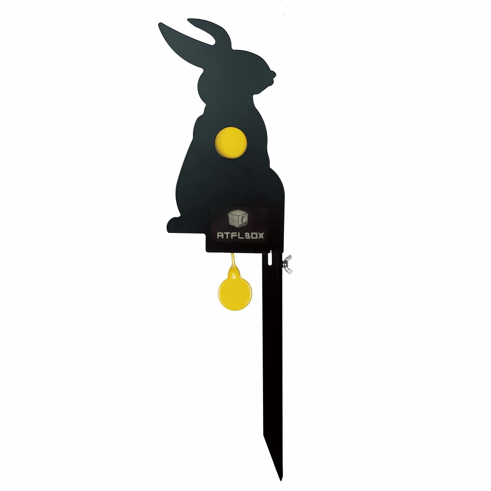 Atflbox Metal Rabbit Reset Target, Air Rifle Animal 21.2 inches x 5.7", Black