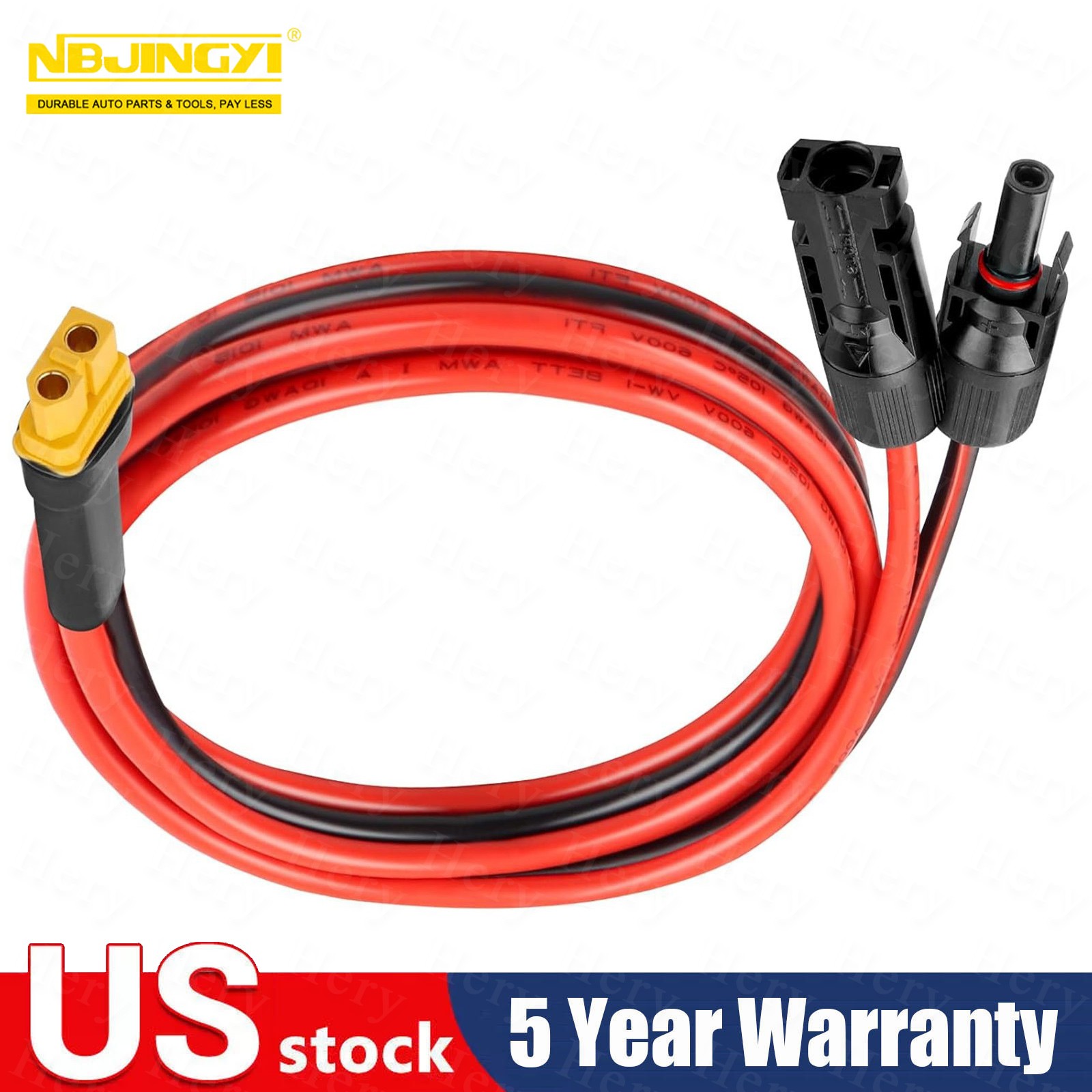 10 AWG XT60 Female to Solar Connector Solar Panel Extension Charging Cable