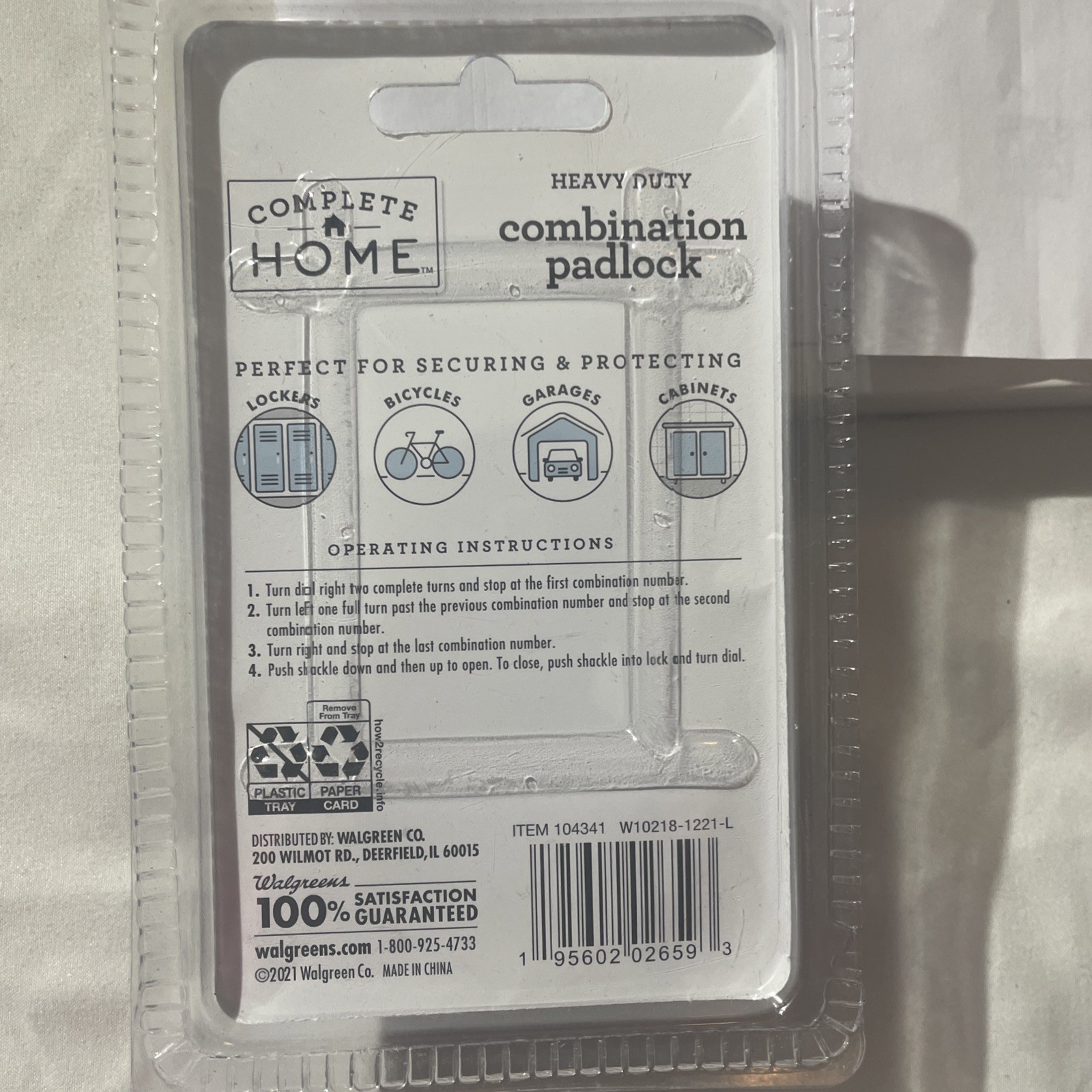 Combination Padlock for Gym and School Lockers