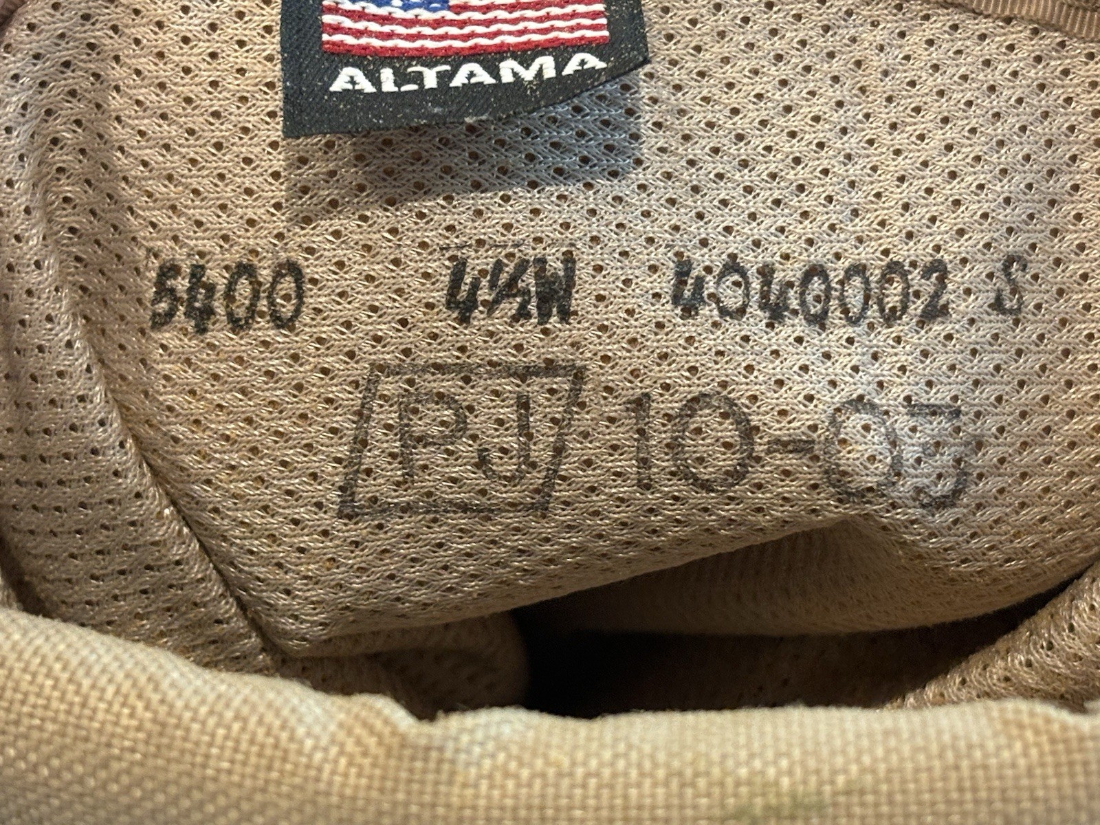 Vintage Altama American Military Gear Tan Desert Combat Boots Size 4 1/2 Wide