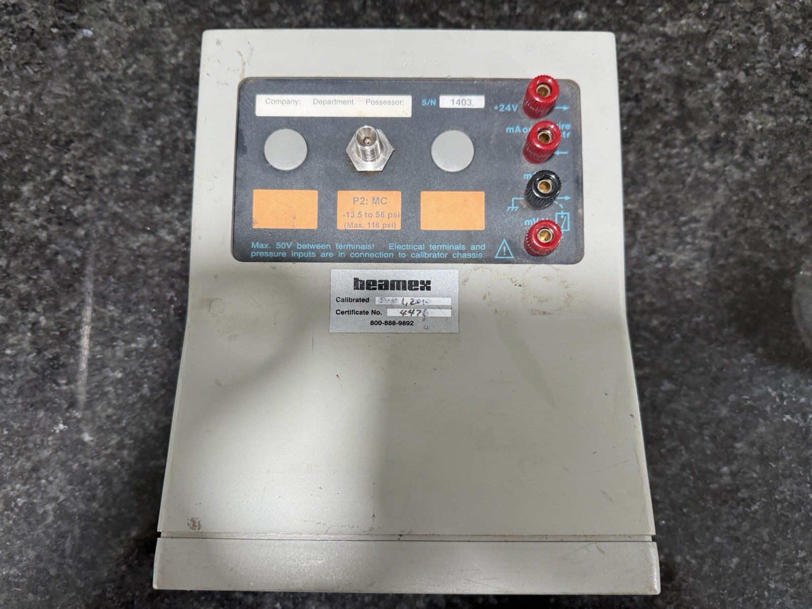 Beamex PC-106 Pressure Calibrator