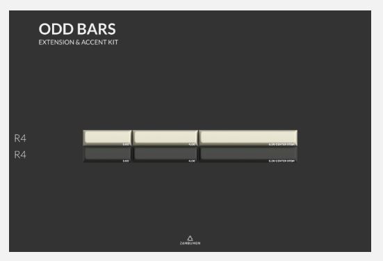 Drop + Zambumon MT3 Serika R1 Keycap Kit Odd Bars