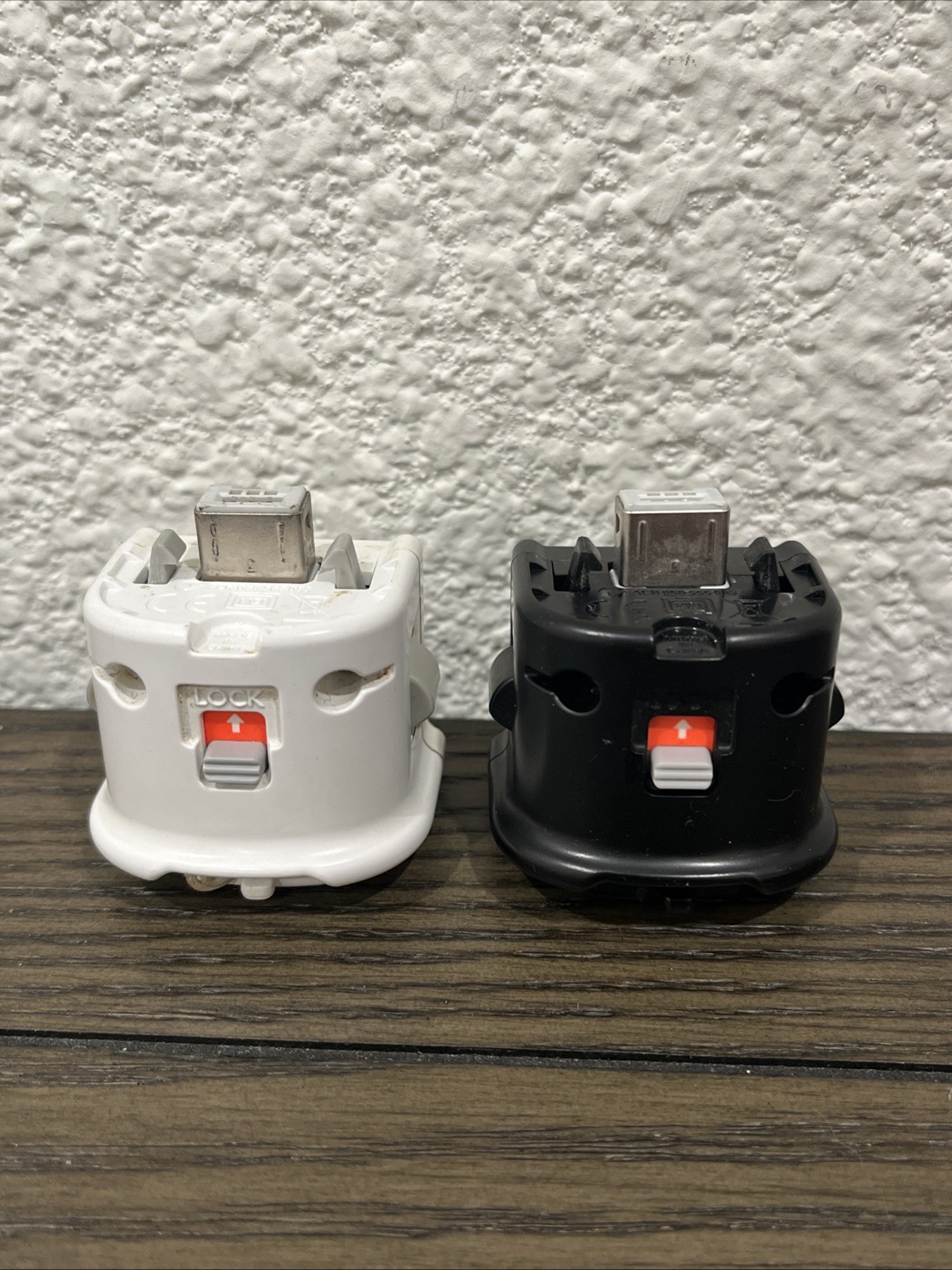(2) Wii Motion Plus Adapters For Nintendo Wii (Black & White) - TESTED FREE SHIP